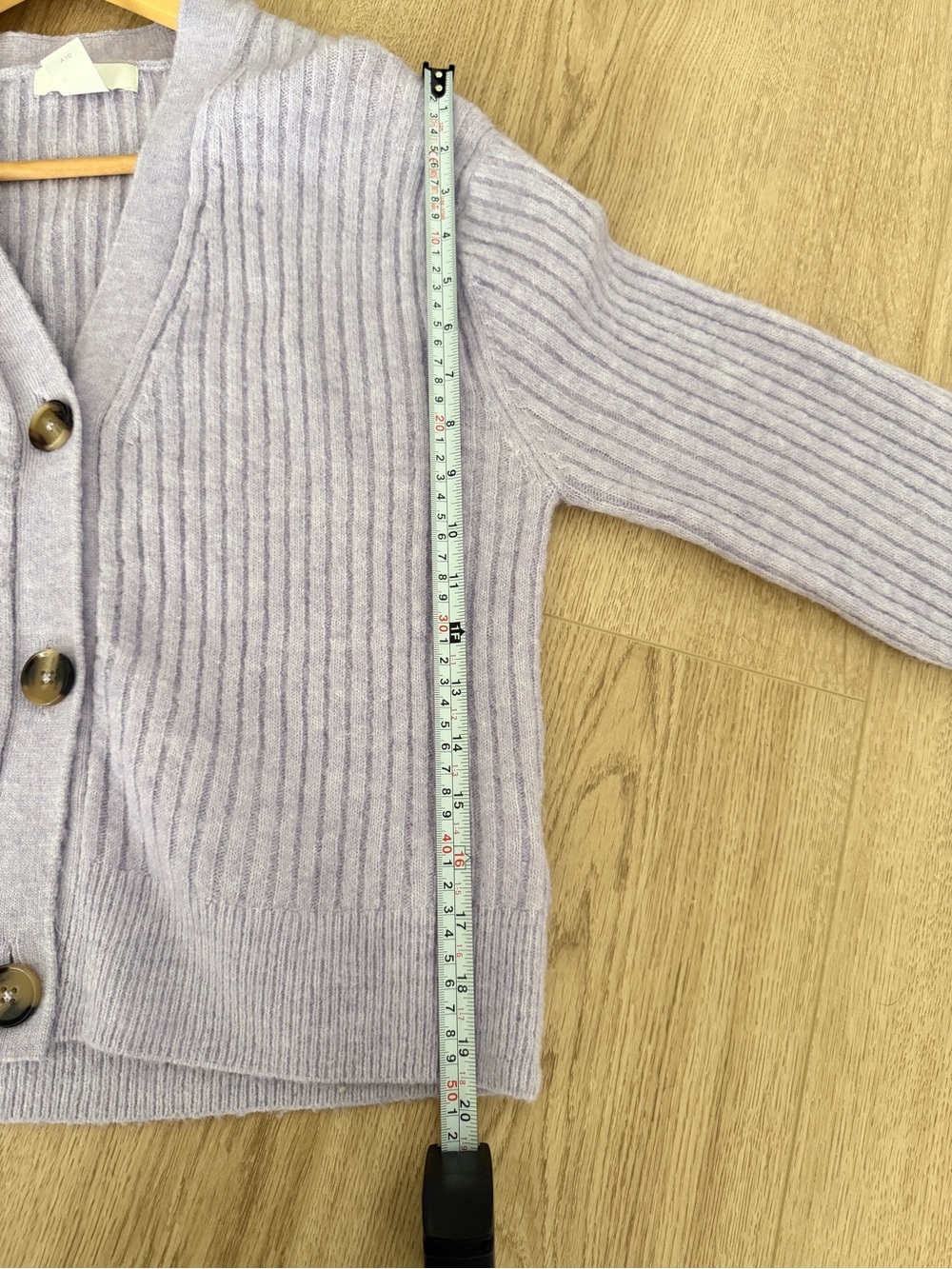 H&M Lilac Ribbed V-Neck Button Cardigan - Picture 4 of 4